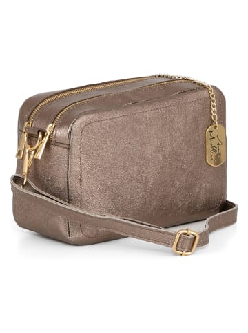 Anna Morellini Leren schoudertas "Pippa" bruin - (B)25 x (H)16 x (D)9 cm