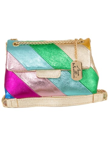 Anna Morellini Leder-Umhängetasche "Bettina" in Bunt - (B)22 x (H)19 x (T)8 cm