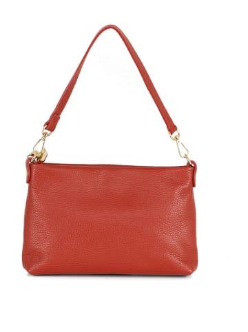 Anna Morellini Leren schoudertas "Sancia" rood - (B)25 x (H)16 x (D)4 cm