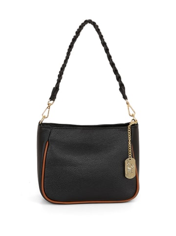 Anna Morellini Skórzana torebka w kolorze czarnym - 23 x 18 x 12 cm