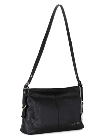 Anna Morellini Leren schoudertas "Brigida" zwart - (B)36 x (H)24 x (D)9 cm
