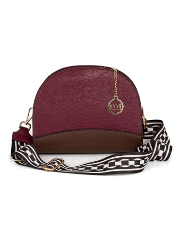Mia Tomazzi Leder-Umhängetasche "Marghera" in Bordeaux - (B)26 x (H)20 x (T)8 cm