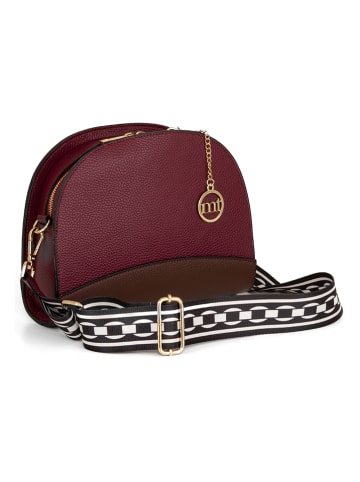 Mia Tomazzi Leren schoudertas "Marghera" bordeaux - (B)26 x (H)20 x (D)8 cm