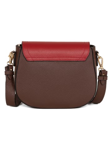 Mia Tomazzi Leder-Umhängetasche "Carracci" in Bordeaux - (B)23 x (H)18 x (T)7,5 cm