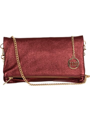 Mia Tomazzi Leder-Umhängetasche in Bordeaux - (B)27 x (H)17 x (T)5 cm