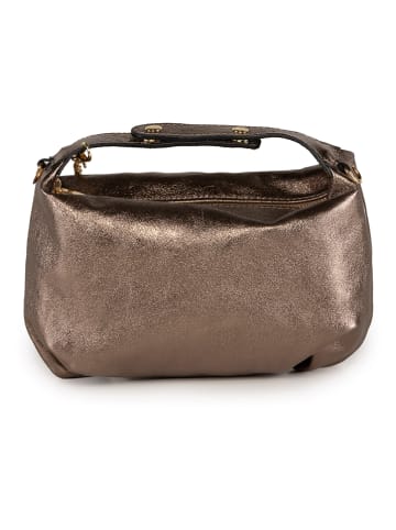 Mia Tomazzi Leren handtas "Clusone" bronskleurig - (B)21 x (H)13 x (D)11 cm