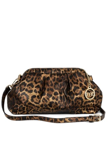 Mia Tomazzi Leder-Umhängetasche "Bainsizza" in Braun - (B)30 x (H)17 x (T)10 cm