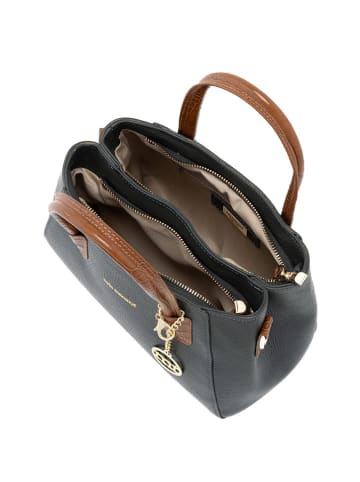 Mia Tomazzi Skórzana torebka "Conchetta" w kolorze czarnym - 28 x 11 x 15 cm