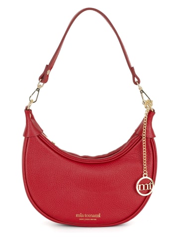 Mia Tomazzi Leren schoudertas "Carabelli" rood - (B)25 x (H)14 x (D)8 cm