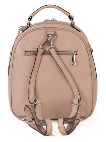 Lia Biassoni Leren rugzak beige - (B)23 x (H)27 x (D)10 cm
