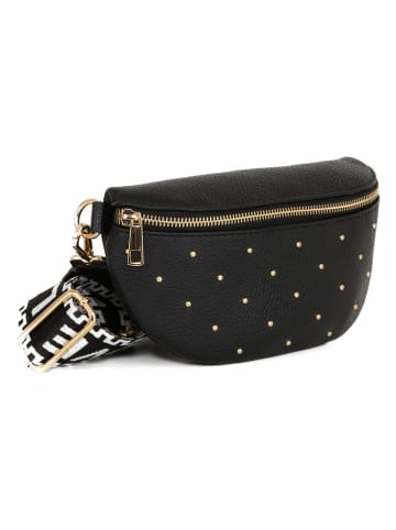 Lia Biassoni Leren borstbuidel zwart - (B)30 x (H)19 x (D)2 cm