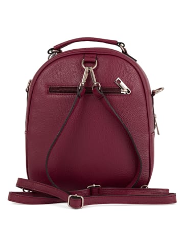 Lia Biassoni Leder-Rucksack "Cerboli" in Rot - (B)23 x (H)27 x (T)10 cm