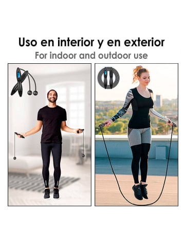 DAM Fitness springtouw zwart