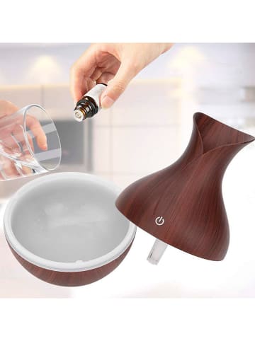 DAM Ledluchtbevochtiger bruin - (H)14 x  Ø 10 cm