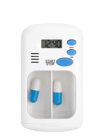 DAM Pillendoos wit/blauw