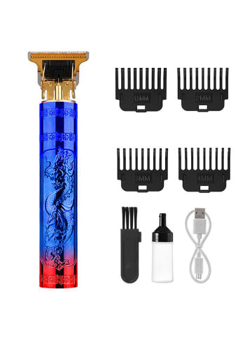 DAM Baard- & haardtrimmer blauw/goudkleurig/rood