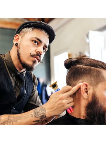 DAM Bart- und Haartrimmer in Blau/ Gold/ Rot