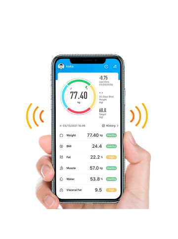 DAM Waga łazienkowa w kolorze czarnym