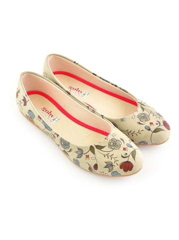 Goby Ballerinas in Beige/ Bunt