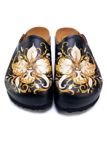 Calceo Clogs in Schwarz/ Bunt