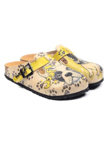 Calceo Clogs in Beige/ Bunt