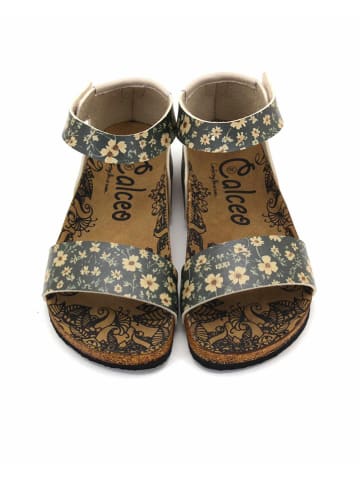 Calceo Sandalen in Schwarz/ Gelb