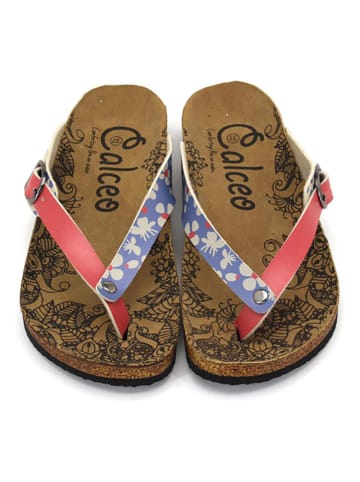 Calceo Japonki w kolorze niebiesko-czerwonym