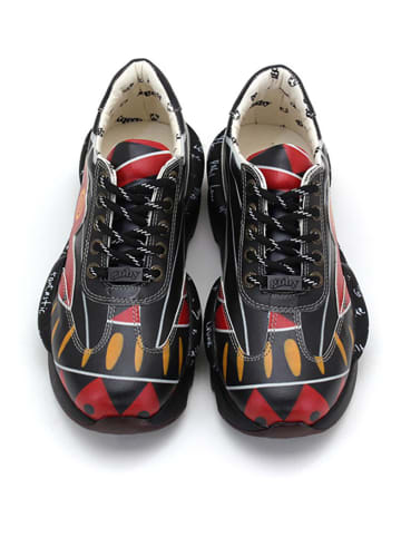 Goby Sneakersy w kolorze czarno-czerwonym
