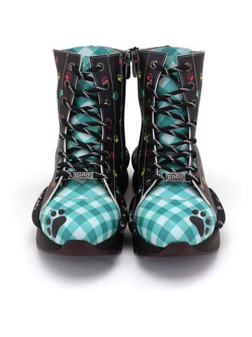 Goby Boots zwart/turquoise