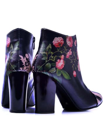 Goby Ankle-Boots in Schwarz/ Rosa