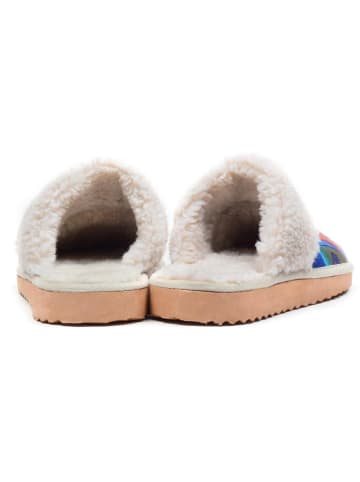 Goby Hausschuhe in Weiß/ Bunt