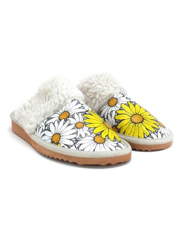 Neefs Pantoffels wit/geel