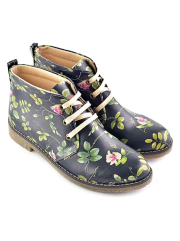 Goby Schnürschuhe in Schwarz/ Bunt