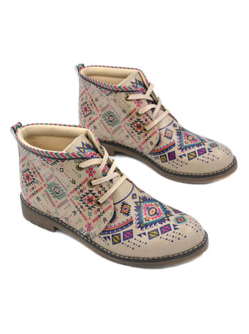 Goby Enkelboots beige/meerkleurig