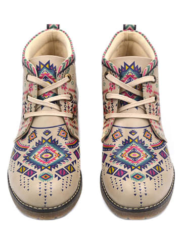 Goby Ankle-Boots in Beige/ Bunt