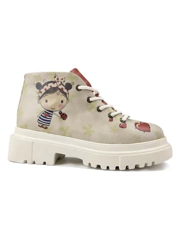 Goby Botki w kolorze beżowym