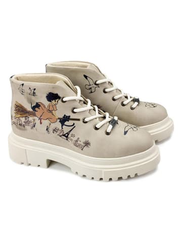 Goby Schnürschuhe in Beige/ Bunt