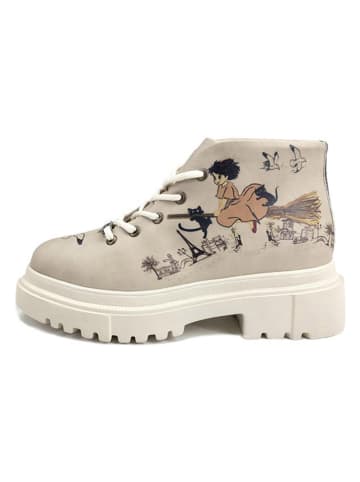 Goby Schnürschuhe in Beige/ Bunt