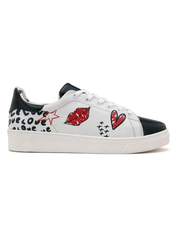 Goby Leren sneakers zwart/wit