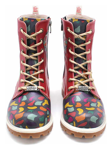 Goby Boots in Rot/ Bunt