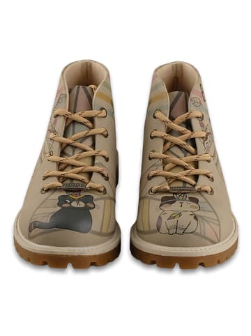 Goby Schnürschuhe in Beige