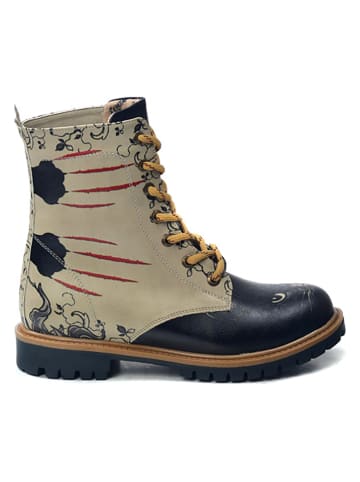 Goby Boots beige/zwart/meerkleurig