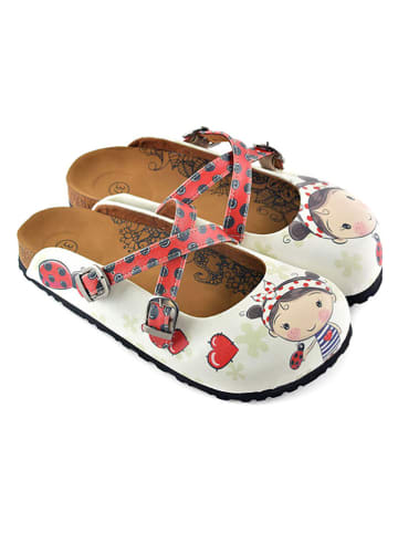 Calceo Clogs in Creme/ Bunt