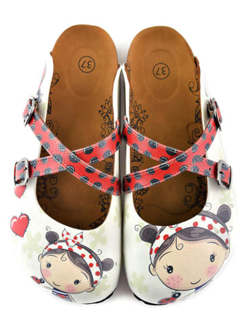 Calceo Clogs in Creme/ Bunt