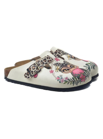 Calceo Clogs in Weiß/ Bunt