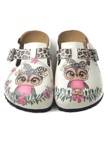 Calceo Clogs in Weiß/ Bunt