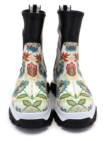 Goby Chelsea-Boots in Schwarz/ Creme