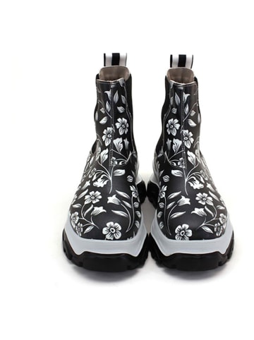 Goby Chelseaboots zwart/wit