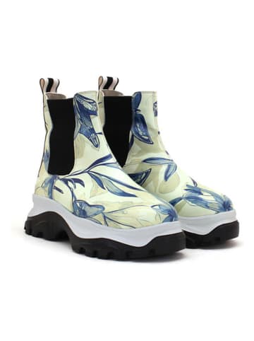 Goby Chelsea-Boots in Grün/ Blau