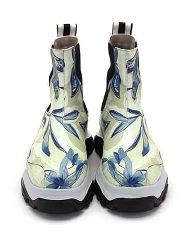 Goby Chelsea-Boots in Grün/ Blau